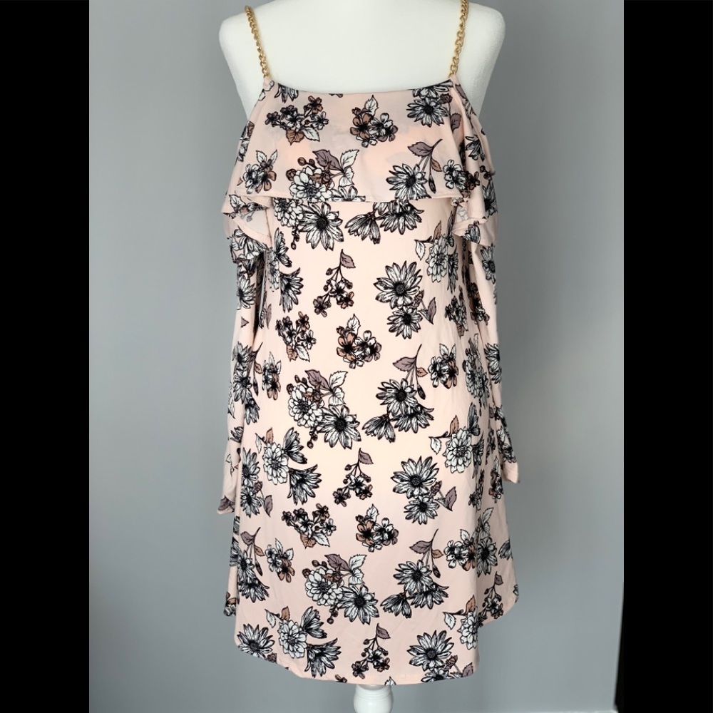 Summer over the shoulder dress with gold straps
